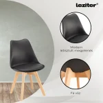 Silla étkezőszék 8 db fekete színben - Image 4
