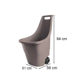 Easy go breeze műanyag kerti talicska 50l taupe - Image 9