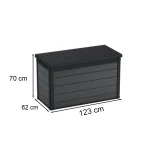 Cortina műanyag kerti láda 380L szürke - Image 3