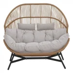 HOLAND rattan dupla kosárfotel bézs - Image 2
