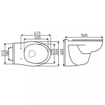 DORIS fali rimless WC soft close ülőkével - Image 3