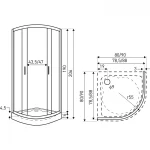 Madera 80 íves zuhanykabin tálcával 80x80x206 cm - Image 13