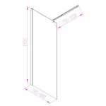 Walker 90x195 cm Walk in zuhanyfal - Image 39