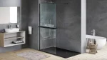 Walk-in polc és törölközőtartó – fekete - Image 6