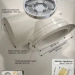 Masszázskád beszívó fej 50 mm nagy rácsos