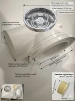 Masszázskád beszívó fej 50 mm nagy rácsos