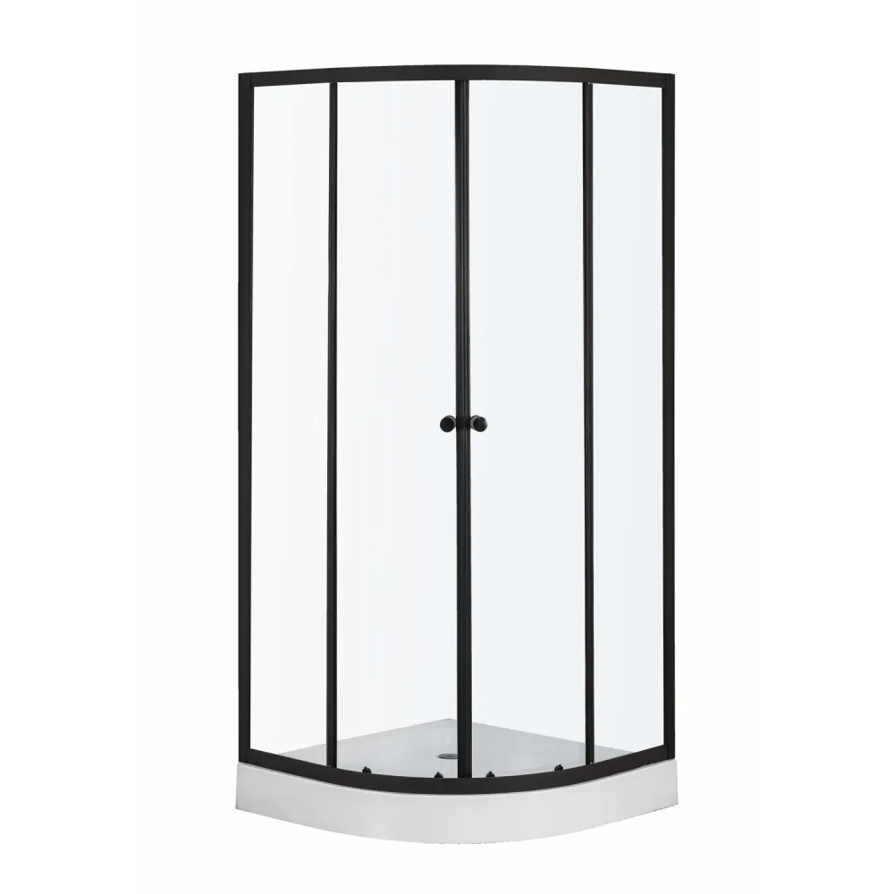 LEO90-BLACK-TRAY.webp Leo 90 Black íves zuhanykabin zuhanytálcával - Image 1
