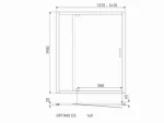 Optimo D3 140x190 cm zuhanyajtó - Image 2